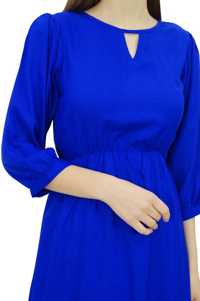 Phagun Women Tunic Top Short Kurti Elastic Waist Indian Ethnic Blouse