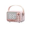 Bluetooth-будильник с динамиком S11 Новый портативный настольный будильник в стиле ретро Европейский динамик Розовый