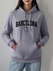 Барселона Испания Печатные Худи Женские Зимние Флисовые Теплые Свитшоты Удобные Повседневные Пуловеры Базовые С Карманом Женская Одежда