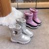 Winter Waterproof Children's Boots Winter Girls' Princess Snow Boots Short Boots Thickened Baby Cotton Shoes