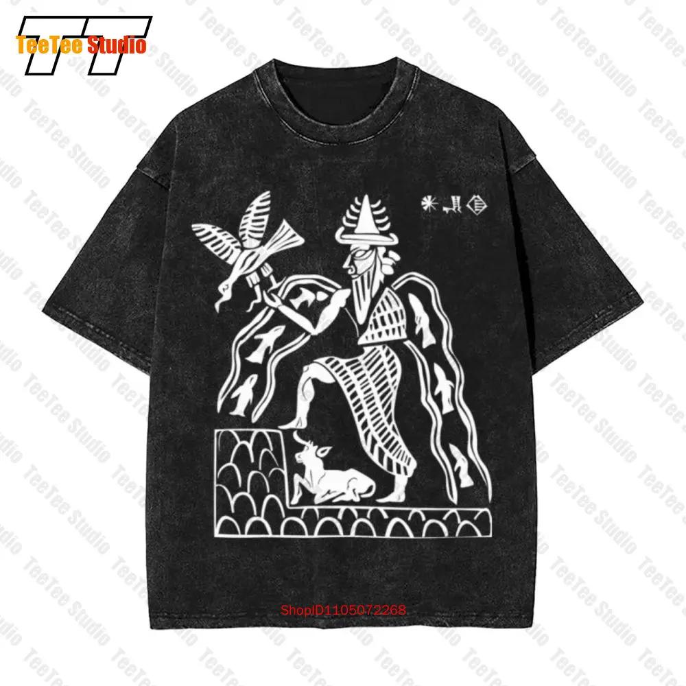 Enki Sumerian God Vintage Oversized T-Shirt LM3P