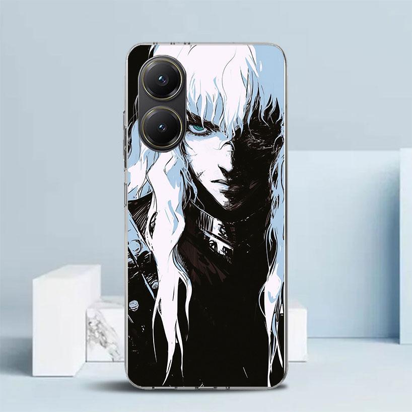 Черно-белый чехол для телефона G-Guts B-Berserks для Xiaomi Poco F7 Ultra X5 X6 X7 Pro M7 Redmi 15C 15 13C 13 12C 12 10C 10 10A 9 9C 9A