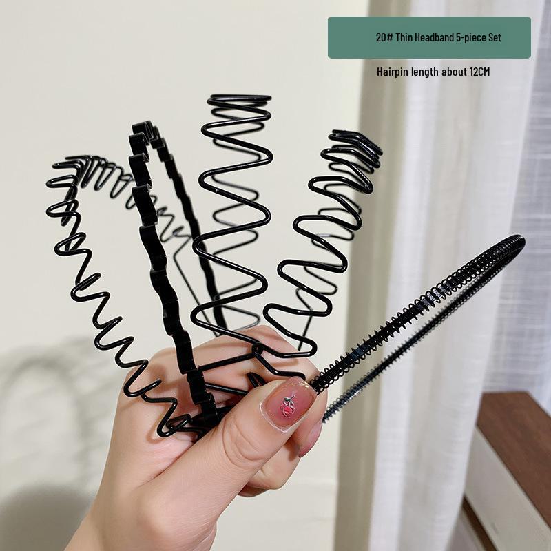 Женский нескользящий обруч для волос цвета молочного кофе: Универсальная повязка на голову и зажим для фиксации в дороге