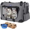Сумка-переноска для собак Petprsco, Мягкий бокс для переноски питомцев для маленьких и средних собак и большая складная клетка для питомцев Нет для использования в помещении и на улице Кошки, 4-сторонняя сетка,