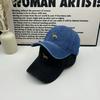 Spring new cute puppy embroidered baseball cap children big head circumference show face small denim cap fashionable and versatile