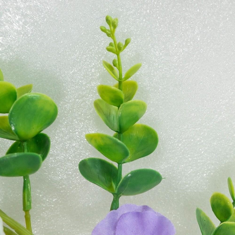 Hanging Flower Wreath Eucalyptus Leaf Garland UV Resistant Pansy Eucalyptus Vines  Garden Decor