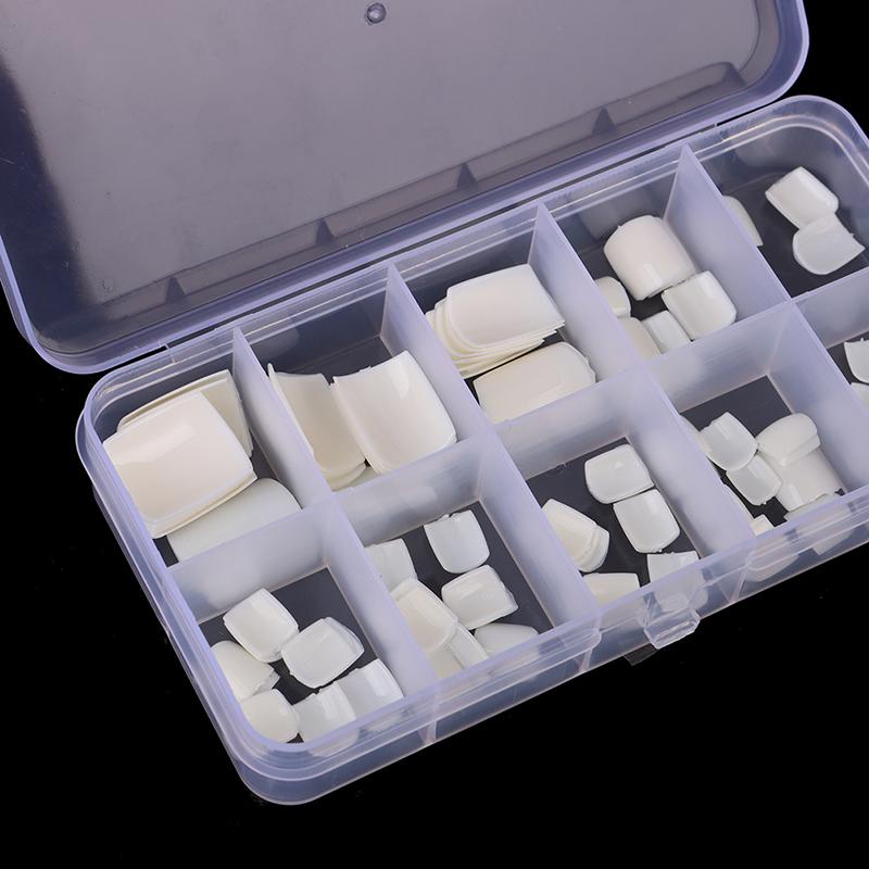 100 шт. Акриловые накладные ногти на ногах, накладные ногти, искусственный маникюр, украшение для ногтей