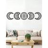 Islamic Metal Wall Art 5 Piece Crescent Moon Set Corrosion Resistant Home Decor Eid Gift
