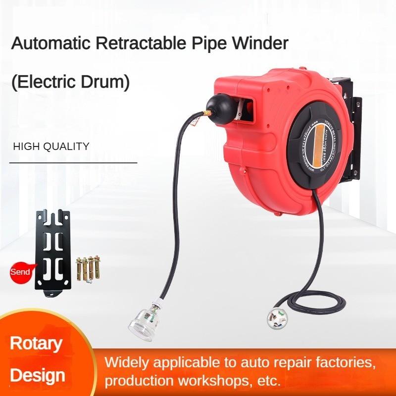 Wall Mounted Electric Wire Winding Device Automatic Retractable Pipe Reel Automobile Repair And Beauty Tool