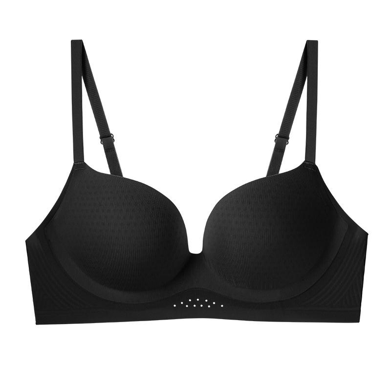Traceless underwear women's comfortable and breathable breasts gather and show a large anti-sagging and non-running cup to collect secondary breasts