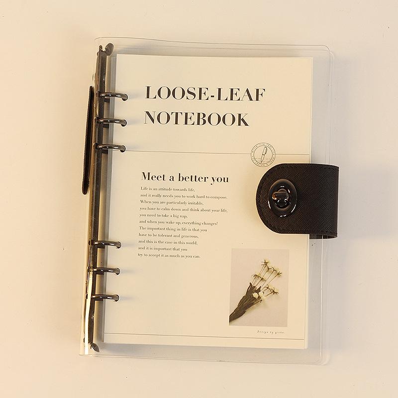 A5 B5 Rose Gold With Wallet Button 90 Sheet Inner Page Binder Notebook Cover Diary Agenda Planner Paper Cover School Stationery