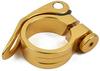 Bicycle Seatpost Clamp Aluminum Alloy Seat Tube Clip Bicycle Quick Release Seatpost Mountain Tube Bike 31.8mm/34.9mm (31.8, Golden)