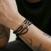 Минималистичный Миланский веревочный браслет Простой черный нитяной браслет Для женщин мужчин Влюбленных Счастливый браслет на запястье Украшения