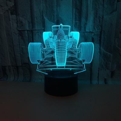 Источник гоночный автомобиль 7 цветов 3d ночник сенсорный пульт дистанционного управления настольная современная настольная лампа декоративная 3d маленькая настольная лампа