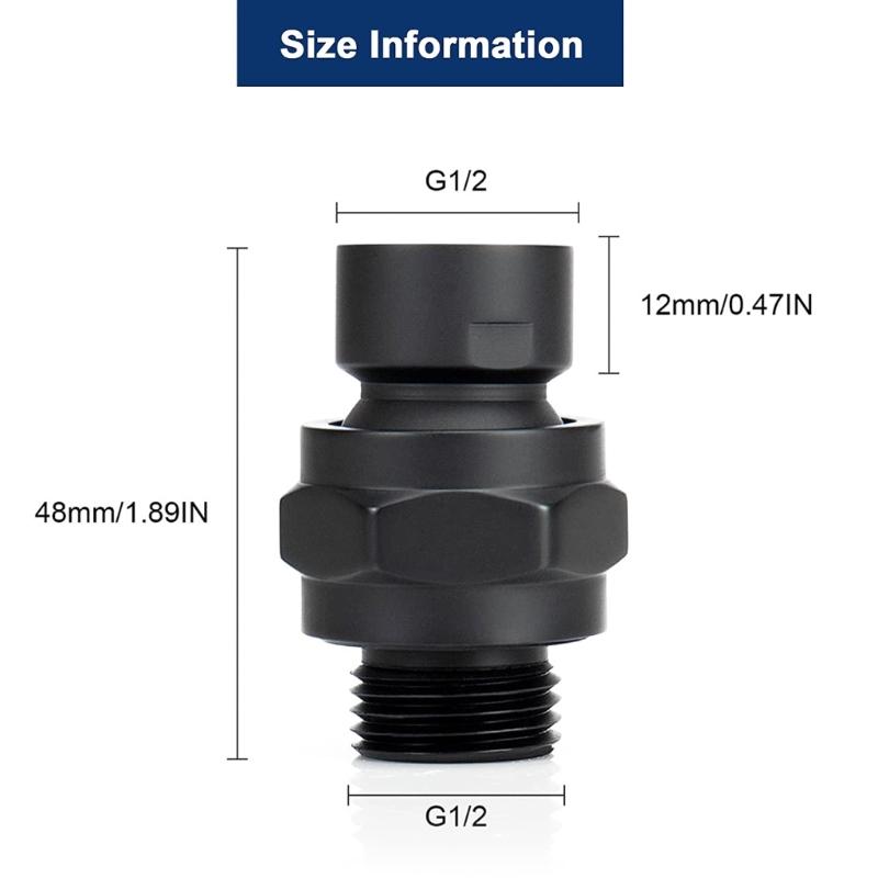 Adjustable Shower Arm Connector Brass Shower Head Swivel Ball Adapter Enhances  Durability & Rusts Resistance for Bathroom