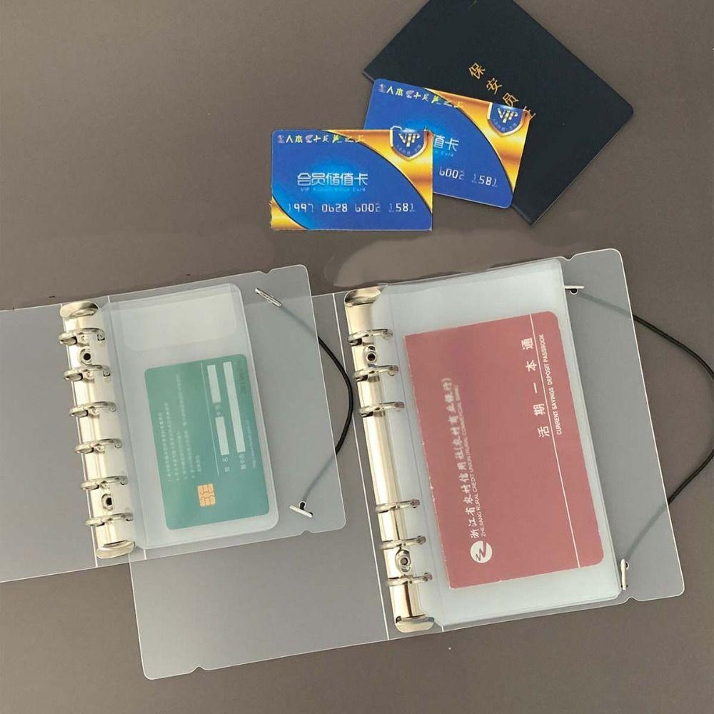 10Pcs PVC Spiral Binder Divider Page Separator Spiral Binder Envelopes Zipper Folders  Photocards