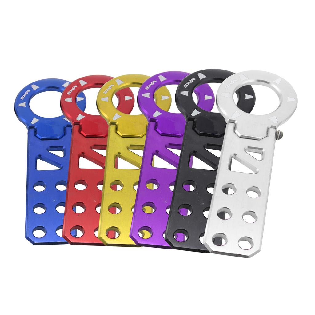 Vms Vehicle Accessories Racing Front Tow Hooks Car Aluminum Adjustable Folding Auto Trailer Ring 6 Colors For Most Honda