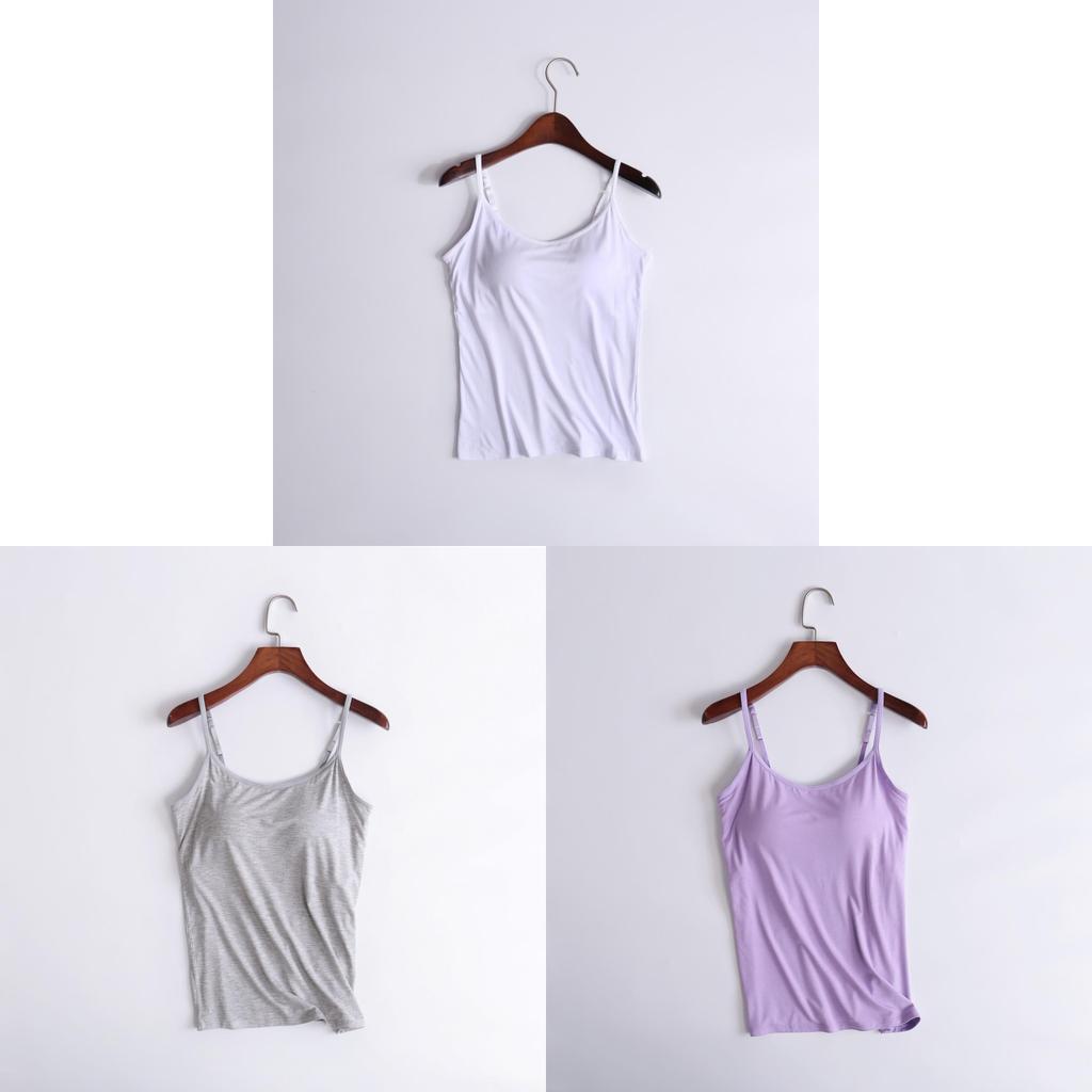 Moisturewicking Modal Camisole With Builtin Bra For Yoga And Fitness