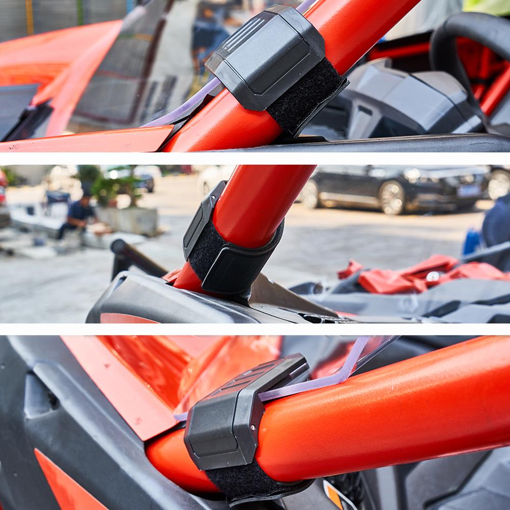 Универсальный зажим для лобового стекла UTV для Can-Am Maverick x3 1000 Commander, аксессуары для квадроциклов, 2 шт. для CF MOTO для Polaris RZR XP для Honda Pioneer