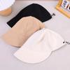 Solid Color Fisherman Hat Sunscreen Canvas Basin Hat Foldable Waffle Bucket Hat  Outdoor
