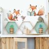 Fox Reading Bedroom Living Room Study Background Landscaping Wall Stickers Self-adhesive