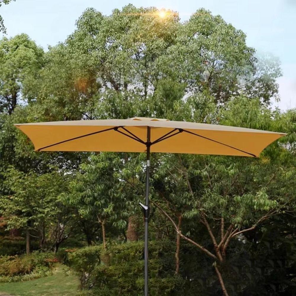 UV Protection Patio Umbrella Rectangular Sunshade Easy to Install Cantilever Parasol Outdoor