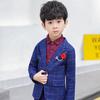Boys' British Style Plaid Tuxedo - Autumn/Winter Children's One-Piece Suit