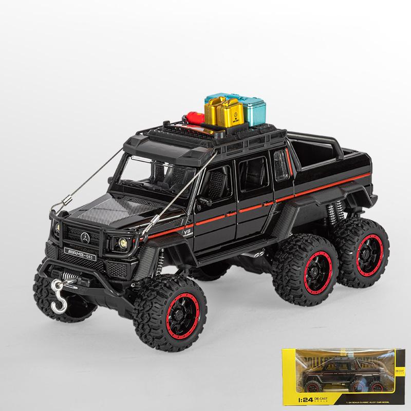 1:24 Benz G63 6*6 Adventure Edition Off Road SUV Alloy Metal Diecast Model Car Indoor Simulation Ornaments Birthday Gifts Friend