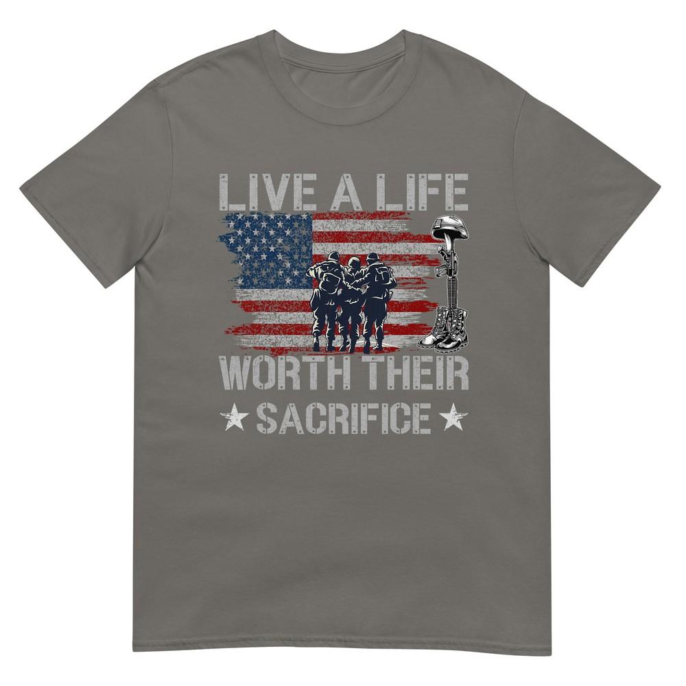 Live A Life Worth Their Sacrifice Veterans Day Tshirt