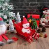 Рождественские мини-сани, Рождественская конфетница Сани Санты Корзина Конфетница Чаша Сервер Настольный Настольная полка Декорации Красное Праздничное украшение Зима