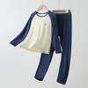 Kids Modal Pajama Set Long Sleeve Top Pants A Class Homewear Boys Girls