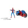 Hasbro Marvel Web Blast игровой набор размером 4 дюйма с 2 снарядами для детей от 4 лет F6899 Подлинный продукт Мотоцикл Человека-паука, (10 см) фигура, транспортное средство,