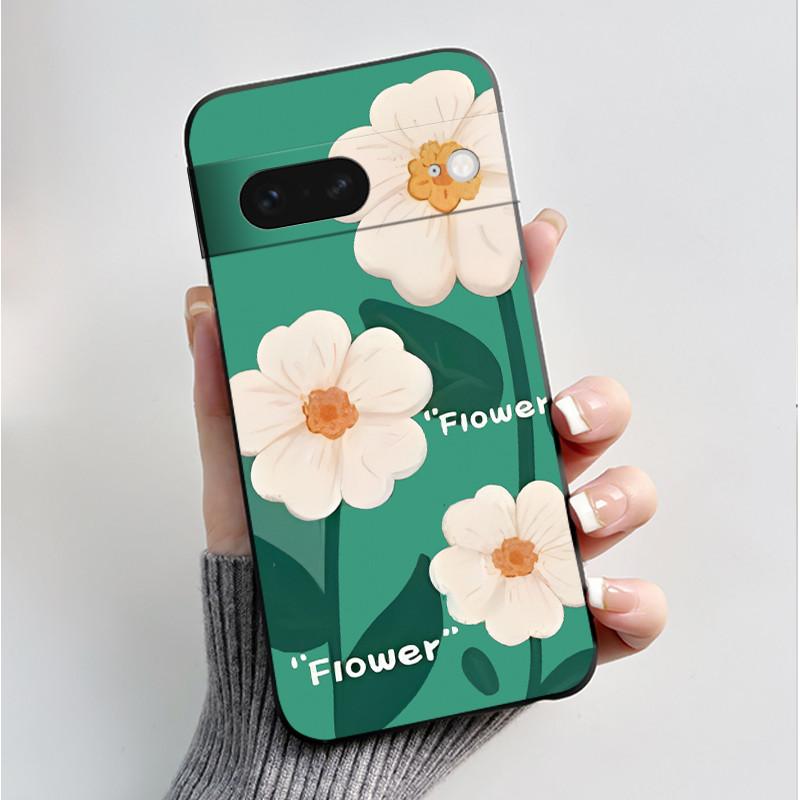 For Google Pixel 7 / Pixel 7 Pro Case Luxury Fashion Butterfly Flowers Black Soft TPU Silicone Back Cover Pixel7 7Pro Phone Case
