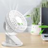 Mini Mute Clip Fan Rechargeable Silent 4 Blades Baby Stroller Fans Portable Air Cooling 3 Speeds Desk USB Fan with USB Output