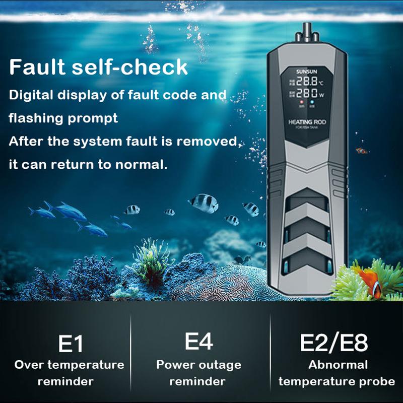 Нагревательный стержень для аквариума, светодиодный цифровой регулируемый нагревательный стержень для аквариума, постоянный контроль температуры