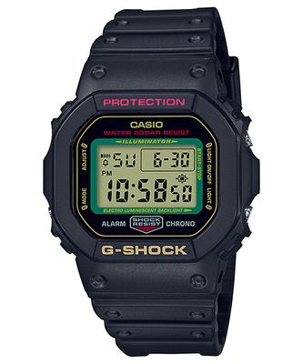 Мужские часы G-SHOCK из смолы, водостойкость 200 м, ударопрочность, будильник, кварцевые часы DW-5600TMN-1