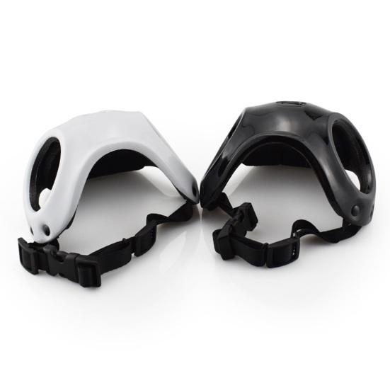 Pet Helmet with Ear Holes Dog Safety Hat Windproof Adjustable Puppy Motorcycle Helmet for Outdoor Riding Hiking Cycling