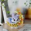 Пылезащитная крышка для строительных блоков, совместимая с LEGO: Игрушка-горшок для сборки цветка гибискуса ко Дню святого Валентина