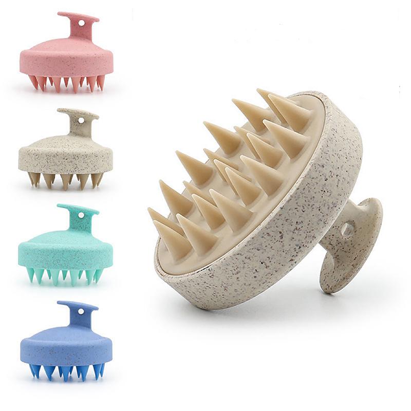 Щетка для шампуня из пшеничной соломы. Тщательно очистите кожу головы. Массаж кожи головы. Простая пенная щетка для массажа головы. Щетка для шампуня.