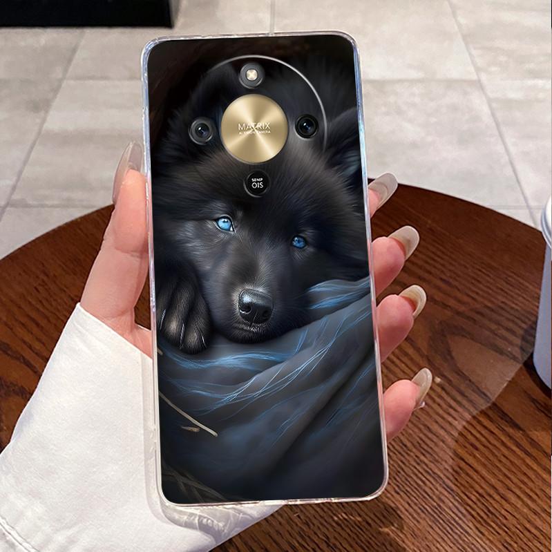 Чехол для Honor X9d 2025 Прозрачный Роскошный Милый Заяц с Сердечком Забавный Мягкий Силиконовый TPU Чехол для Телефона Для Honor X9d 5G Прозрачная Задняя Крышка