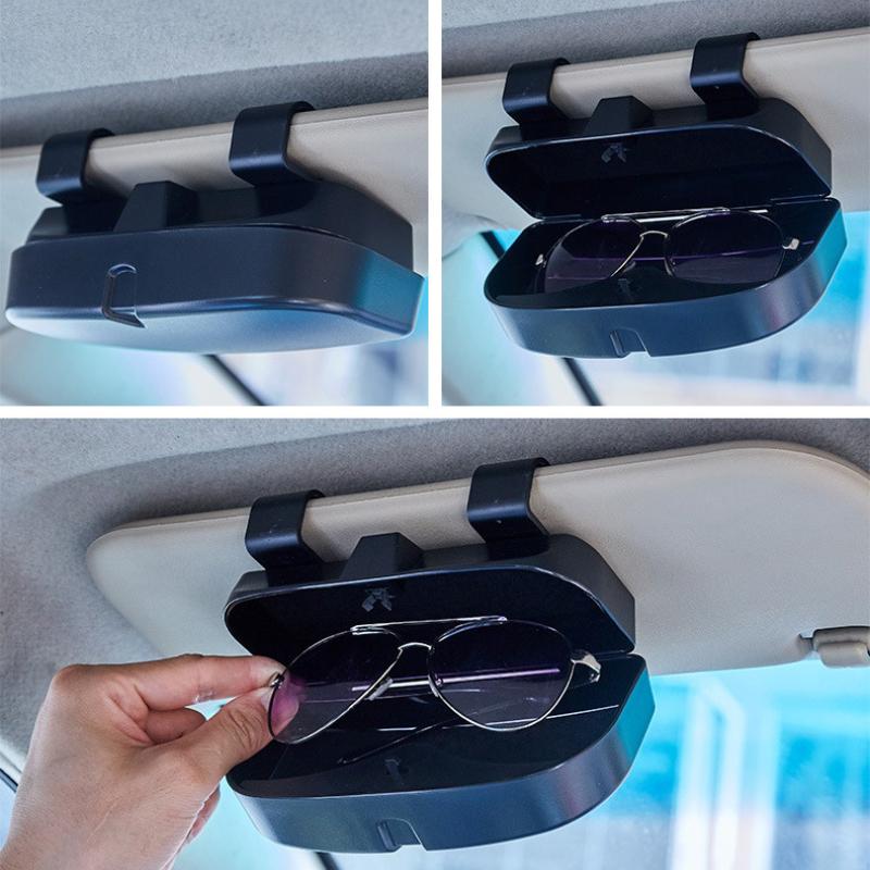 Автомобильные зажимы для очков, зажим для солнцезащитных очков, рамка для хранения солнцезащитного козырька, многофункциональная карта, креативные аксессуары для салона автомобиля, чехол для автомобильных очков
