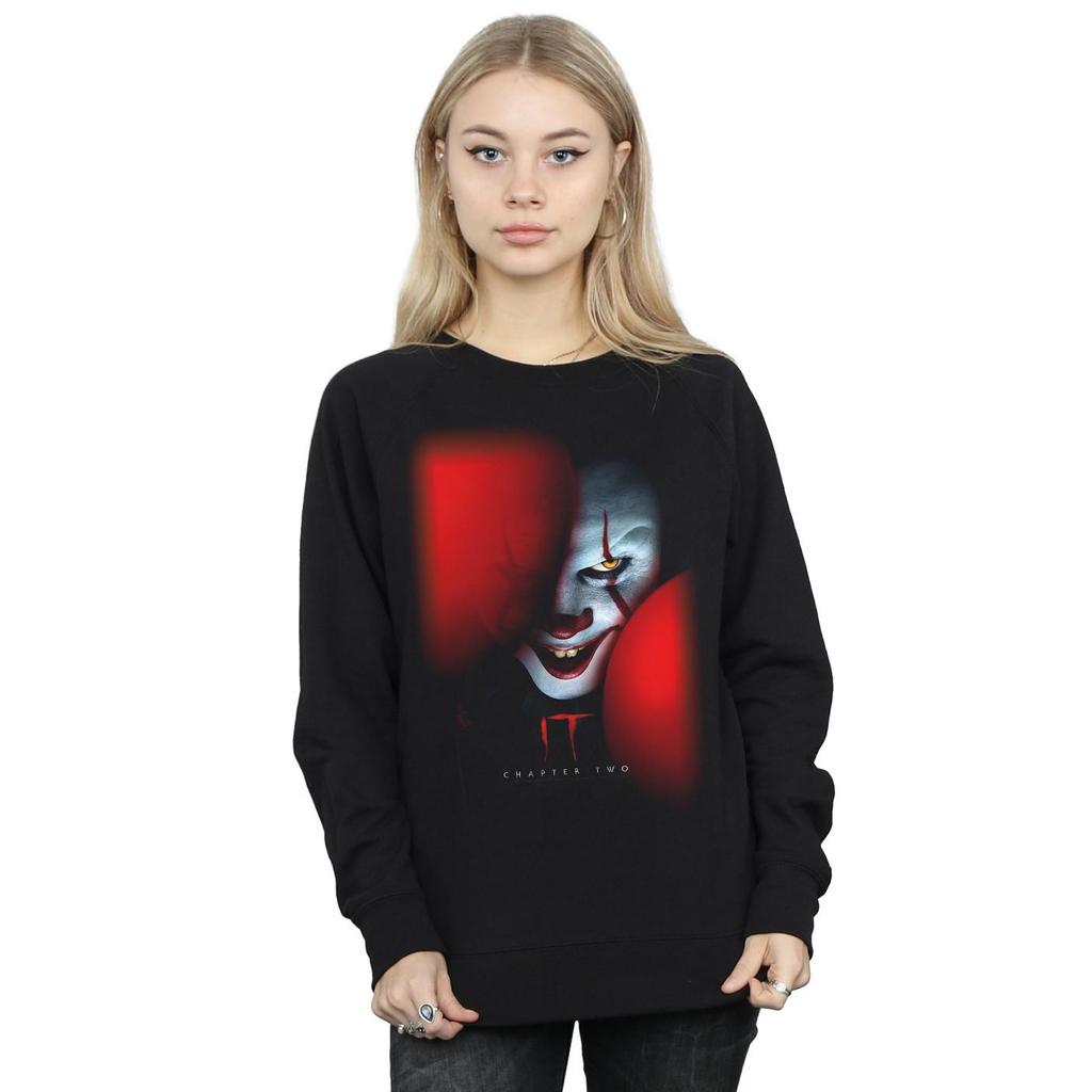 It Chapter 2 Womens/Ladies Pennywise Behind The Balloons Sweatshirt