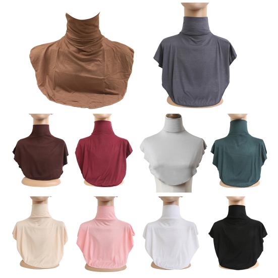 Turtleneck Neck Cover Solid Color High Neck Pullover Fake Collar Women Soft Neck Piece Unisex Accessory