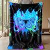 Fiery Gamepad Design Theme blanket Lightweight Warm Flannel Blanket Decorative Throw Blanket for Home Decoration