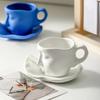 Face Shape Kissing Face Cups With Tray Coffee Cup Unique Artistic Ceramic Mug  Home Use