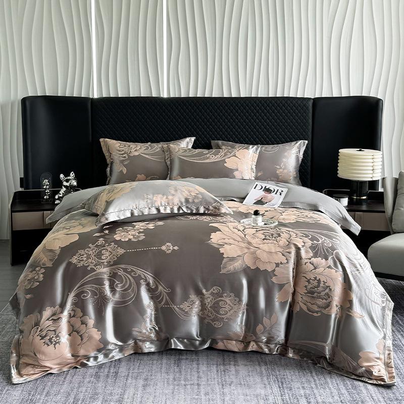 Европейский Хлопковый Сатин Жаккард 4-Предметный Комплект Постельного Белья, Дружелюбный к Коже