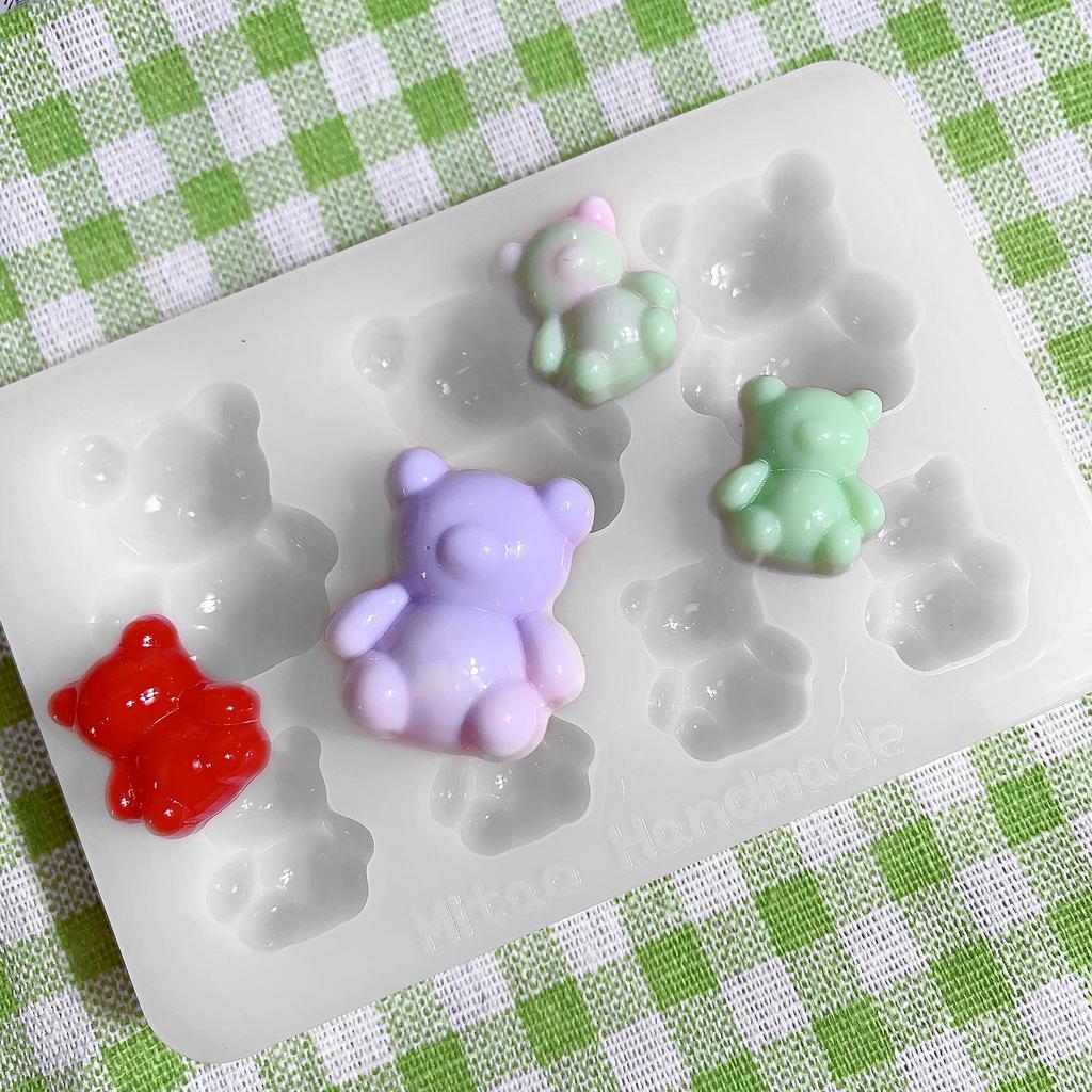 Силиконовые эпоксидные формы DIY Craft Molds Home Table Decorations DIY Ornament Forms в форме маленького медведя Silicone Material