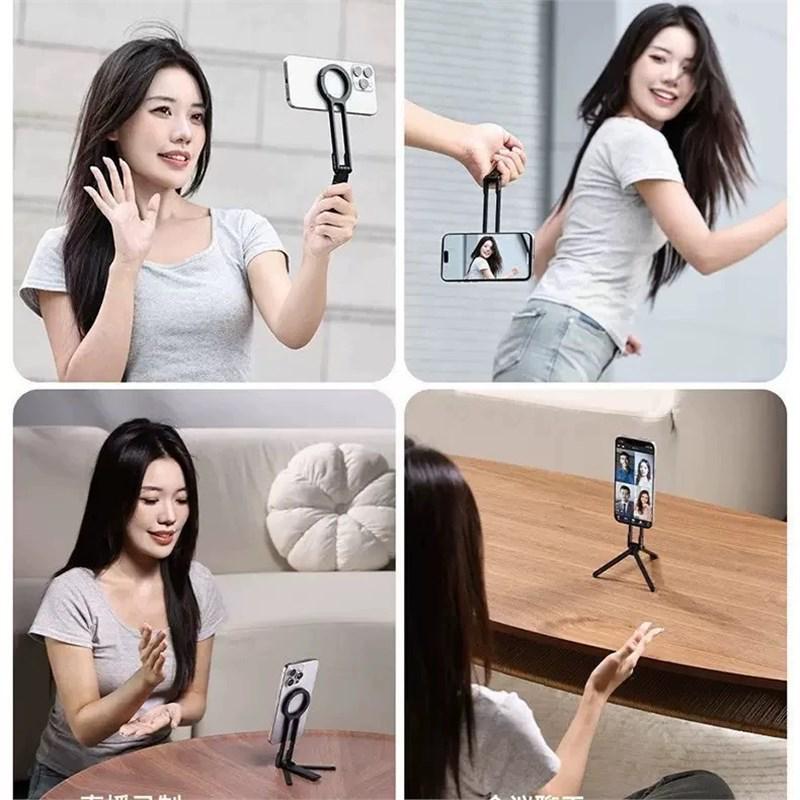 Magnetic Phone Holder & Foldable Tripod for Photography and Live Streaming