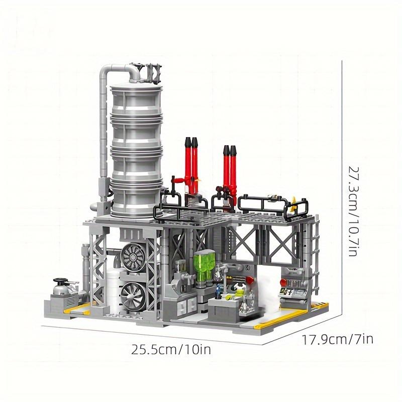 717PCS Chemical Plant Building Blocks Natural Gas Storage Center Laboratory Transport Station Bricks Toys Kids Holiday Gifts