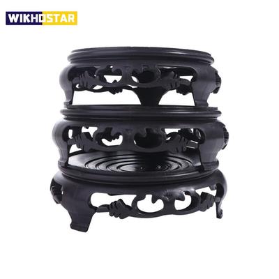 Пластиковая основа для цветочного горшка, резной держатель для цветка, круглый поднос для демонстрации бонсай, держатель для цветочного горшка, украшение для дома и сада